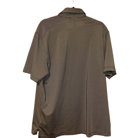 Men Under Armour Colorado State Rams stripe gray/ green Polo Shirt Size Large L - Picture 4 of 4